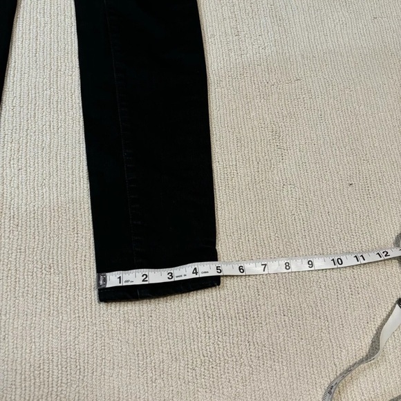 Tory Burch Size 25 Black Denim Legging Jeans Skinny Ankle Low Rise Logo Patch - Picture 8 of 10